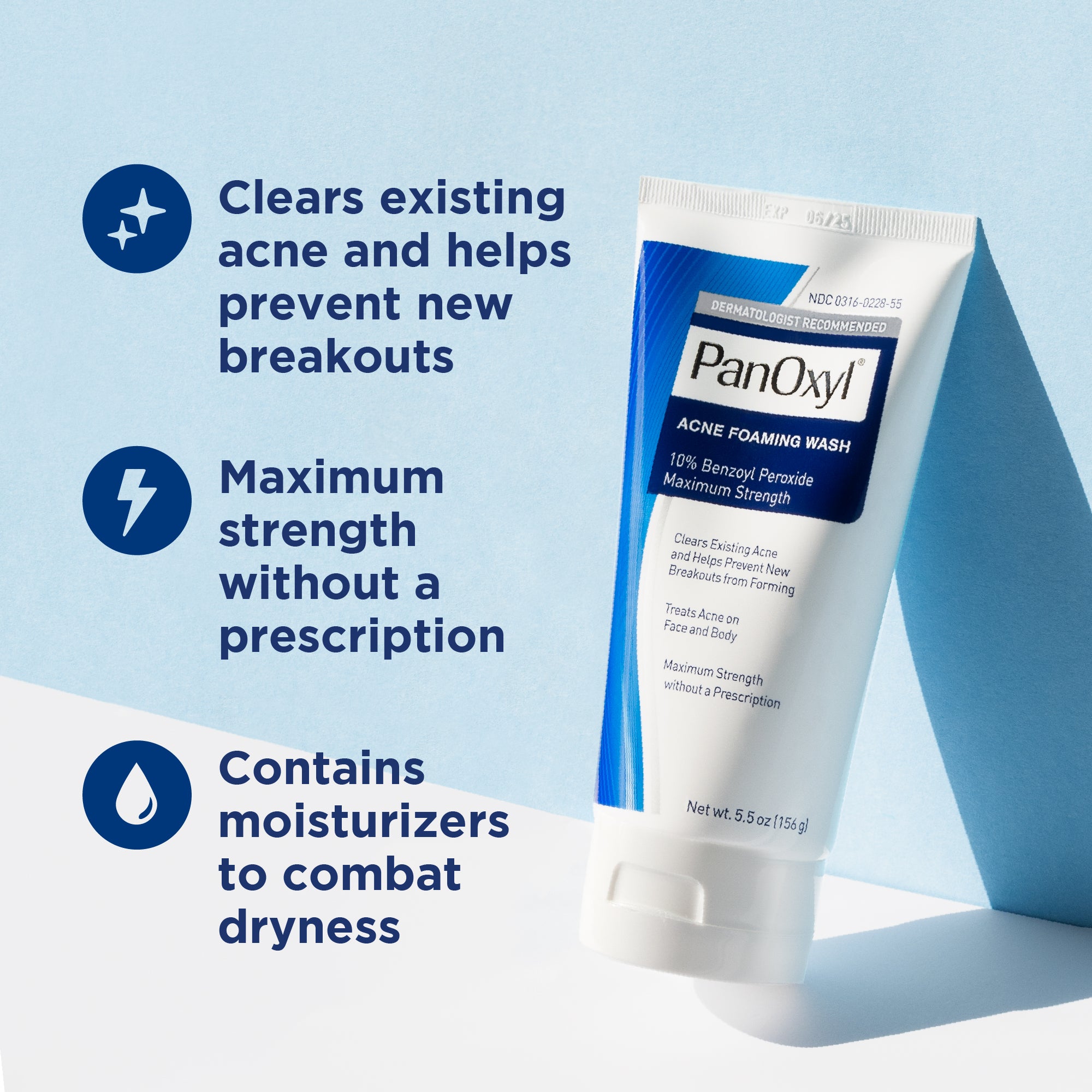 PanOxyl - Acne Foaming Wash Benzoyl Peroxide 10% Maximum Strength