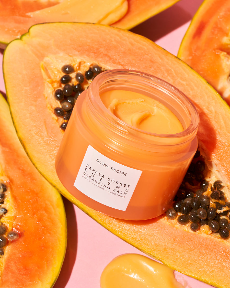 GLOW RECIPE - Papaya Sorbet Smoothing Enzyme Cleansing Balm & Makeup Remover