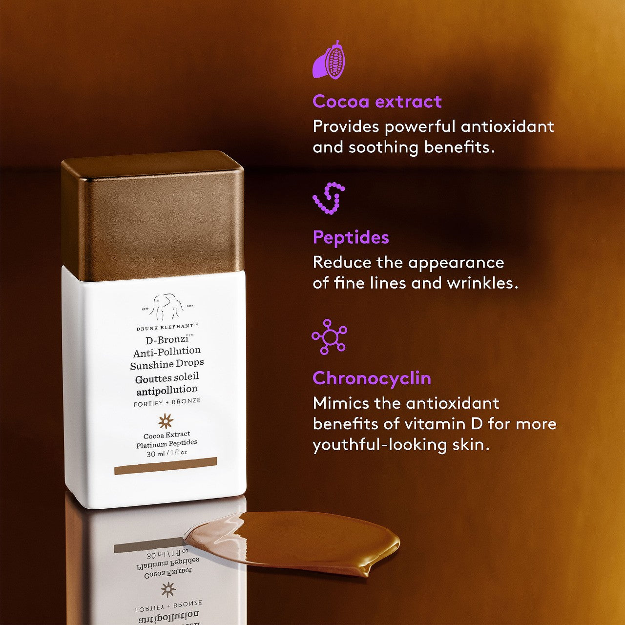 DRUNK ELEPHANT - D-Bronzi™ Anti-Pollution Bronzing Drops with Peptides