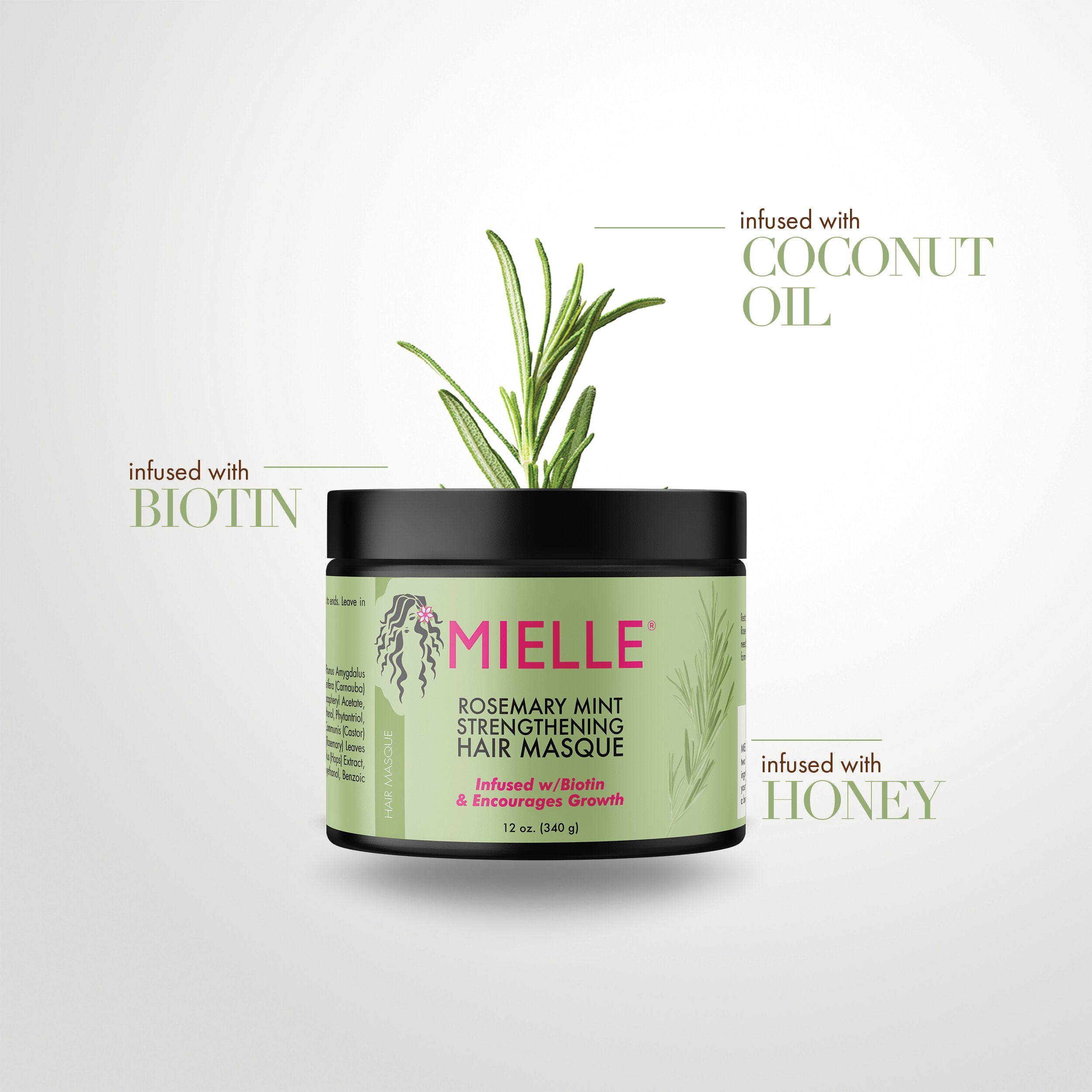 MIELLE - Rosemary Mint Strengthening Hair Masque