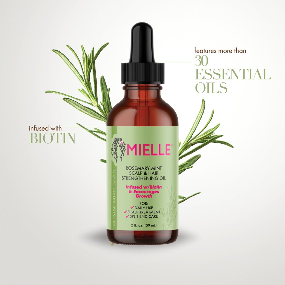 MIELLE - Rosemary Mint Scalp & Hair Strengthening Oil