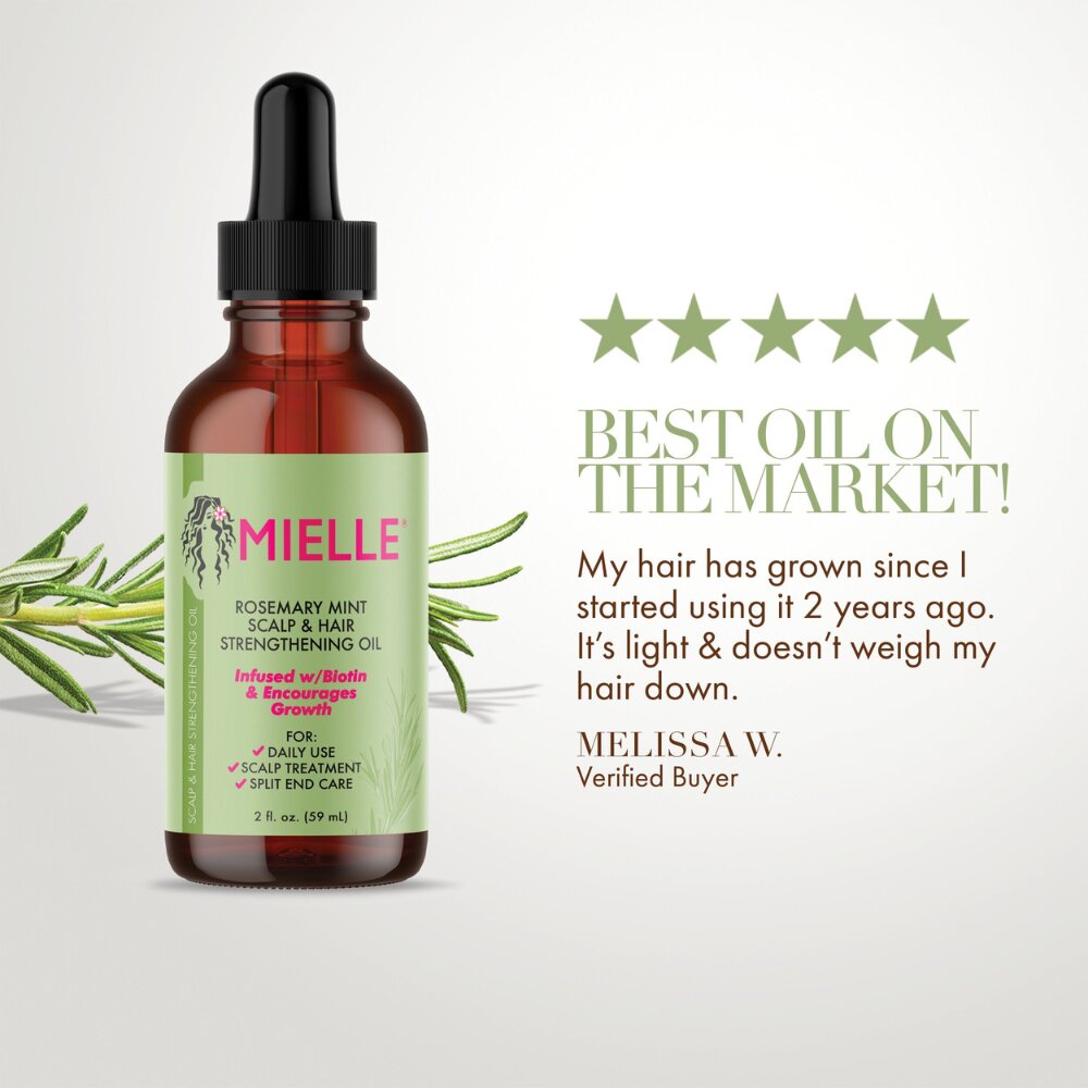 MIELLE - Rosemary Mint Scalp & Hair Strengthening Oil