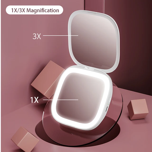 Portable Makeup Mirror with LED Light