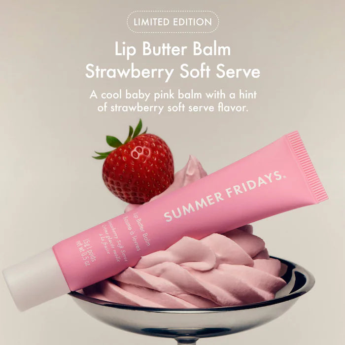 Summer Fridays - Sweet Pink Duo with Birthday Cake + Strawberry Soft Serve Lip Butter Balm