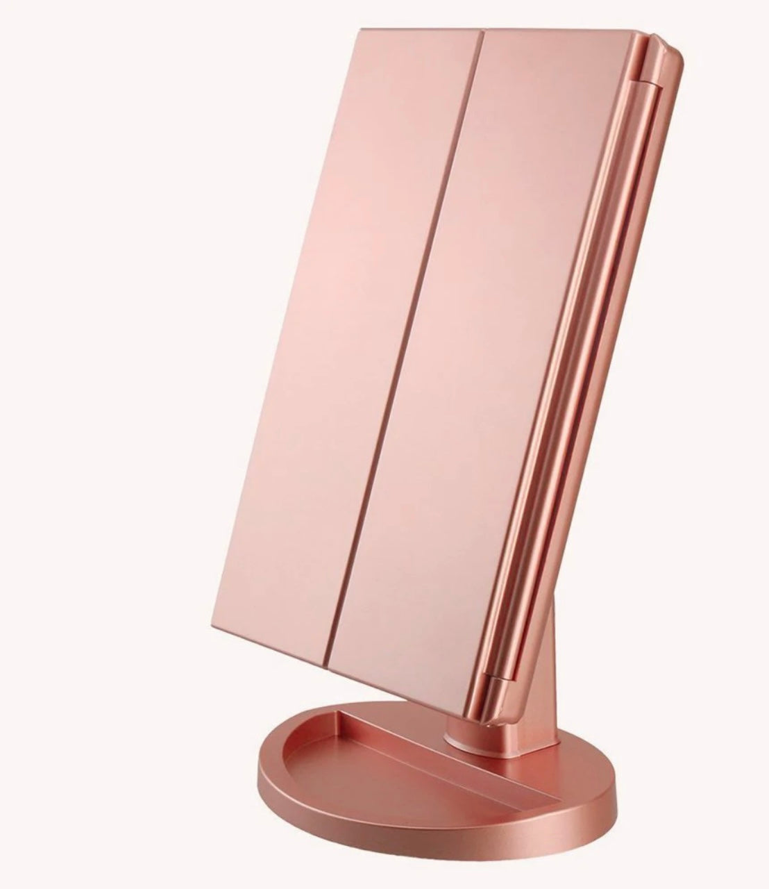 Foldable vanity makeup mirror