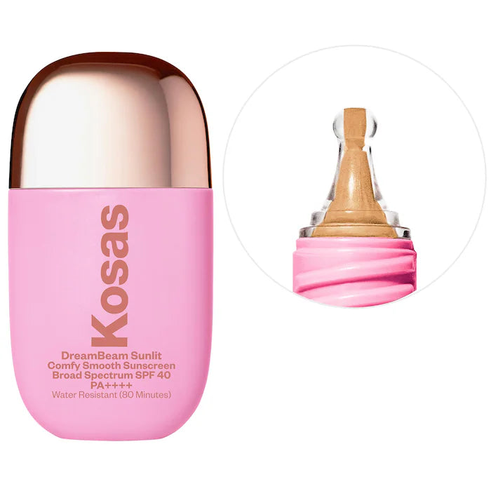 KOSAS - DreamBeam Silicone-Free Mineral Sunscreen SPF 40 with Ceramides and Peptides
