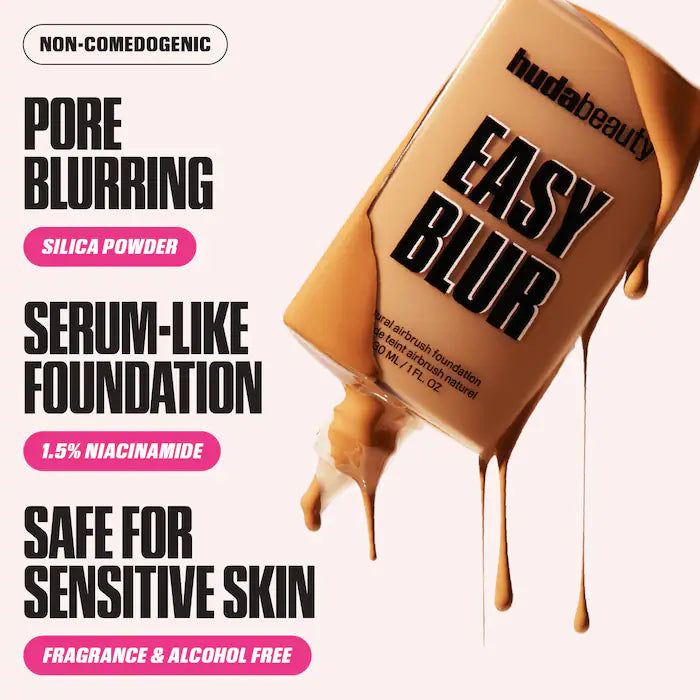HUDA BEAUTY - Easy Blur Natural Airbrush Foundation with Niacinamide
